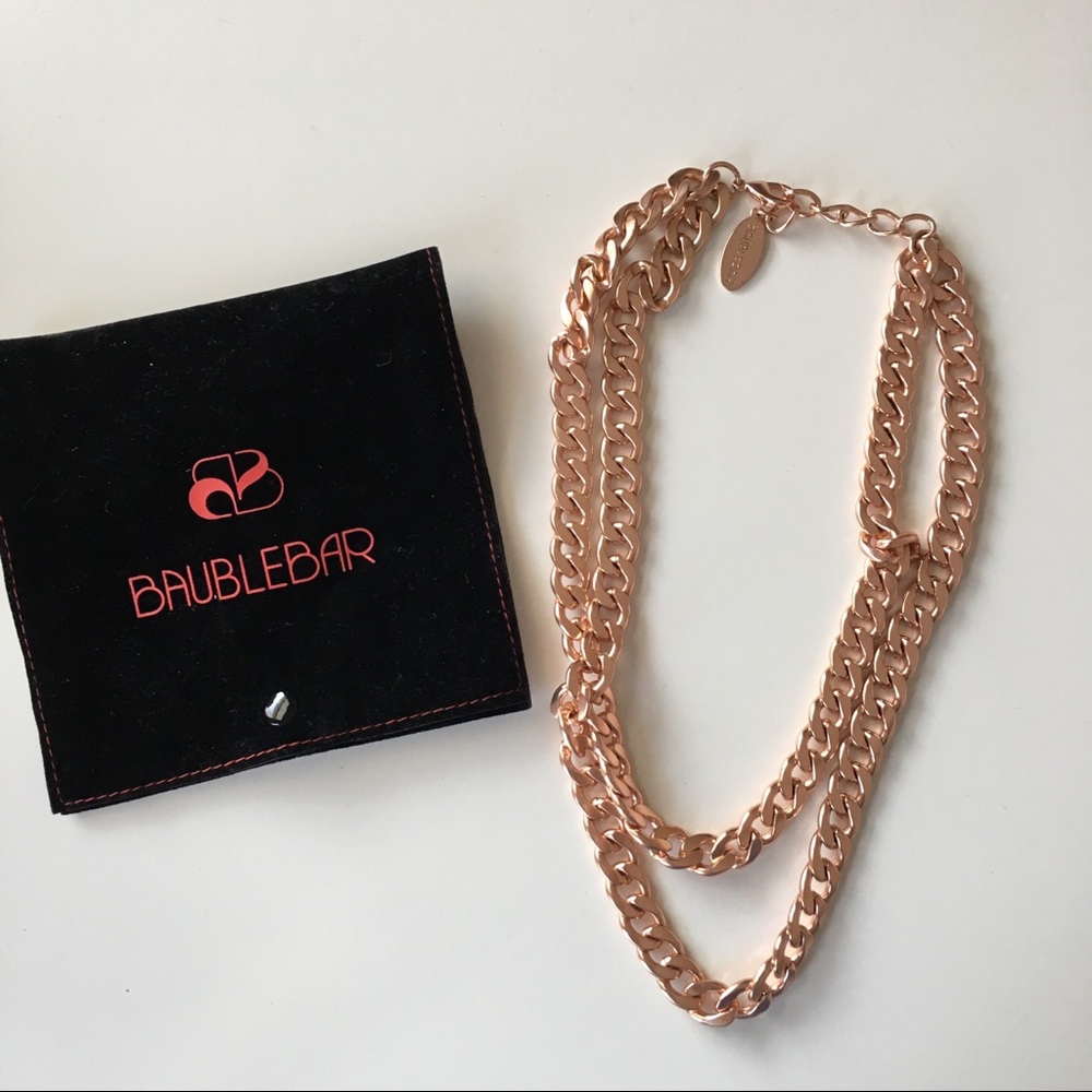 Rose gold double chain